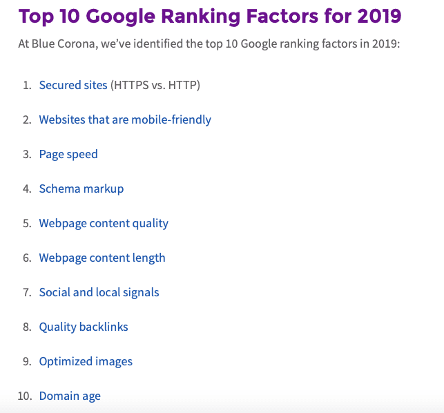 google-ranking-factors